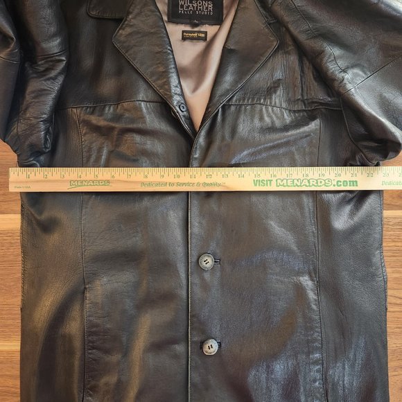 Wilsons Leather Mens Pelle Studio Thinsulate Black Jacket Removable Vest Large - Picture 13 of 15